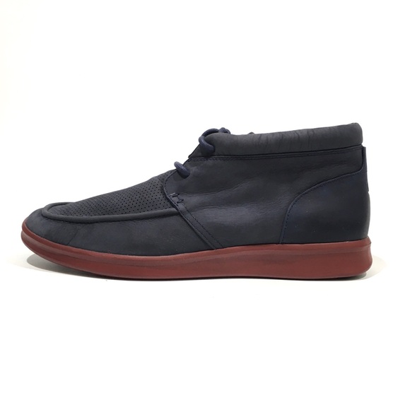 UGG HULMAN PERF CHUKKA SNEAKERS -NAVY LEATHER -MEN’S US 13 -NEW - Picture 2 of 8